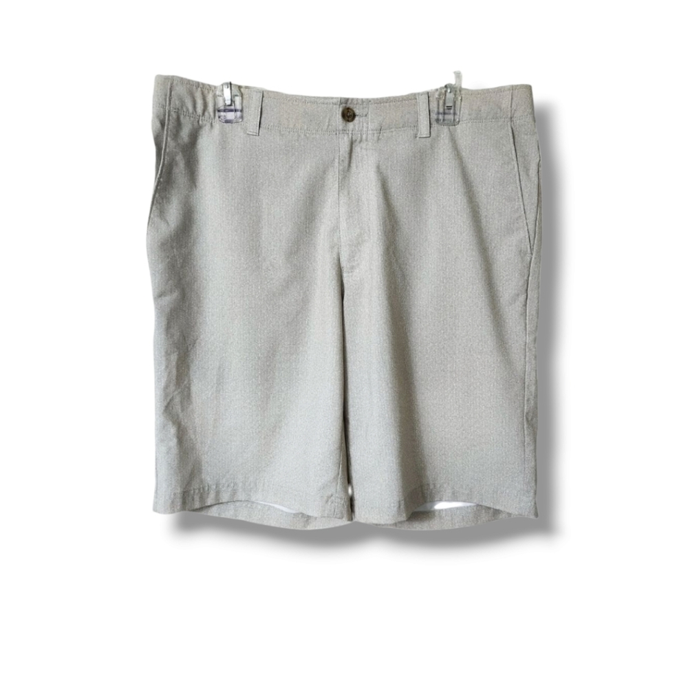 Golden Bear Flat Front Herring Bone Print Bermuda Shorts | 36